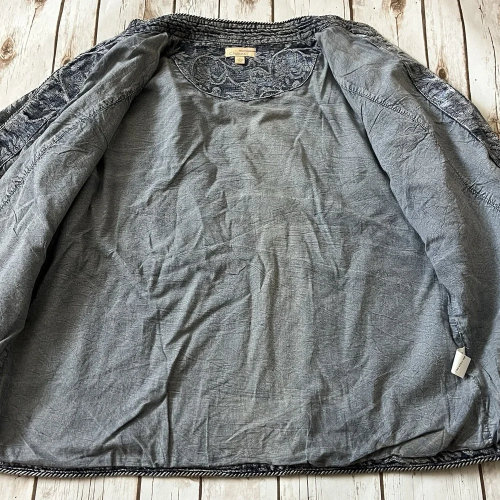 Vtg Quilted Brocade Blazer Jacket L 12 14 Soutache Trim Velvet Braid Art to Wear - Picture 7 of 11